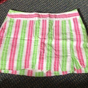 Pink/Green Seersucker SKORT!